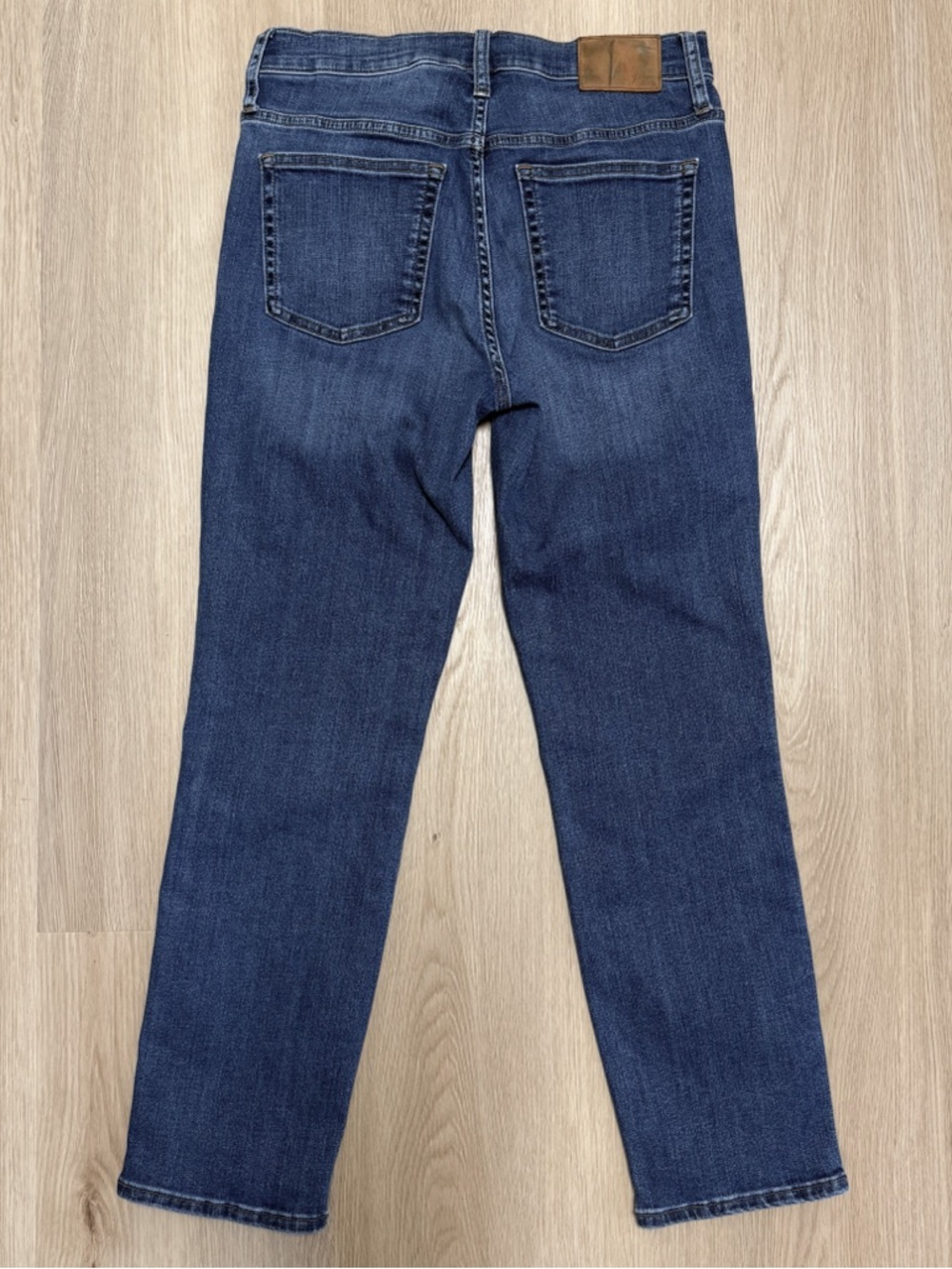 J Crew Ether Blue Dark Wash Vintage Straight Mid Rise Jeans 26.5 Inch Inseam 27 - Picture 4 of 9